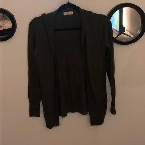 Forest Green Hooded Cardigan